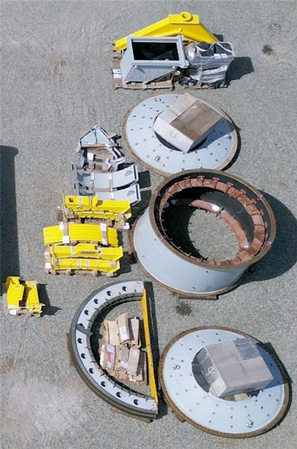 Unused Outotec 3.7m X 1.5m (12.1' X 4.9') Sag Mill, 350 Hp (260 Kw))